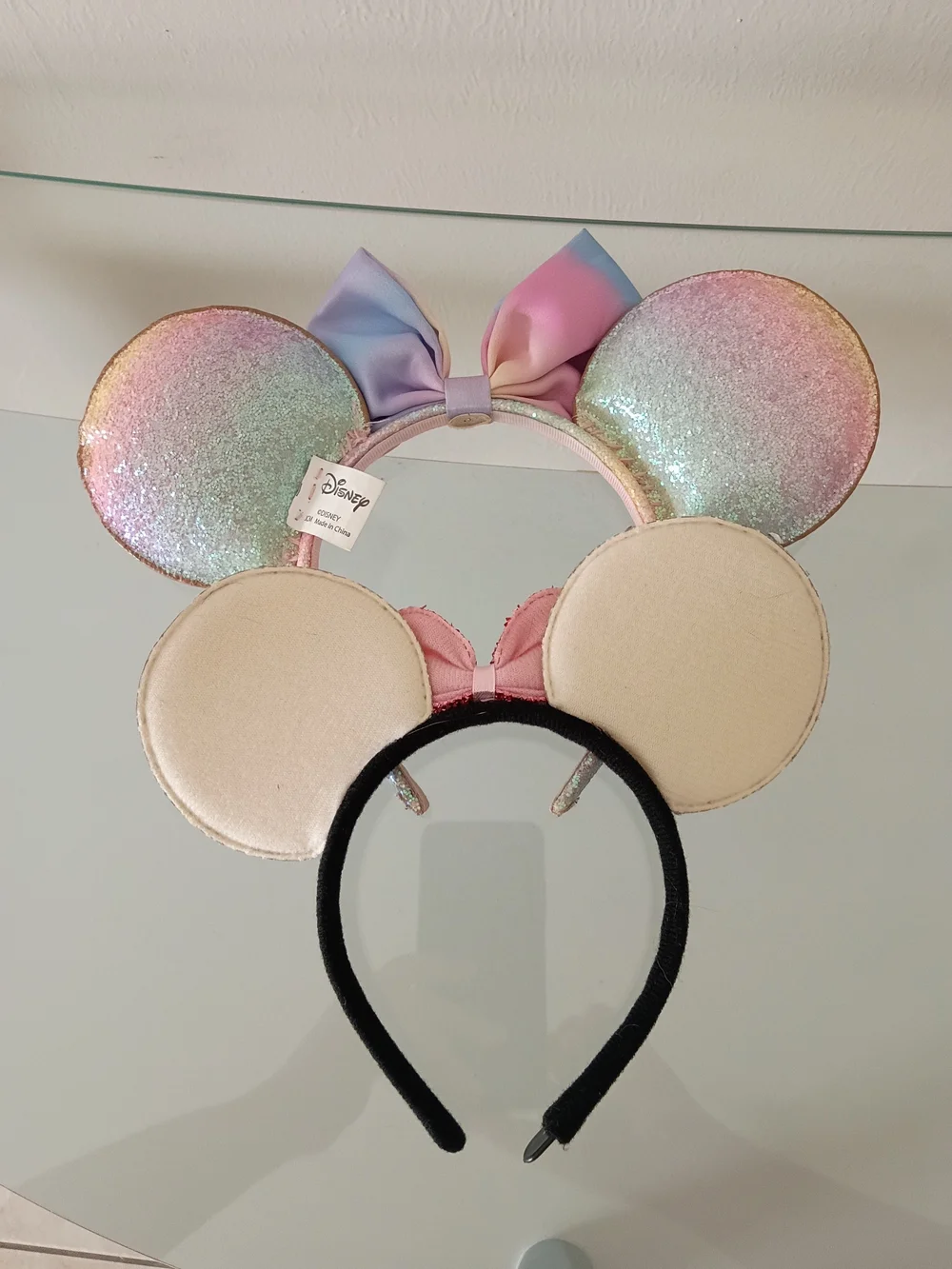 Disney Pastel Iridescent Sequin Minnie Ears Headband